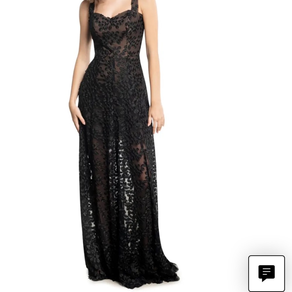 Dress the Population Annabel Semisheer Sweetheart Neck Gown